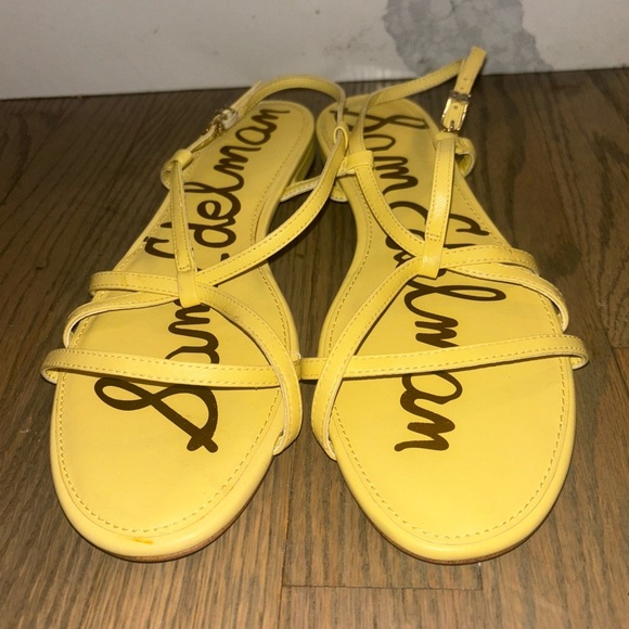 Sam Edelman Teale Yellow Strappy Sandal NWOT never worn women’s size 9 39 - Picture 6 of 7